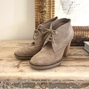 J. Crew Vintage Platform Heeled Suede Desert Boots! Sz 7
